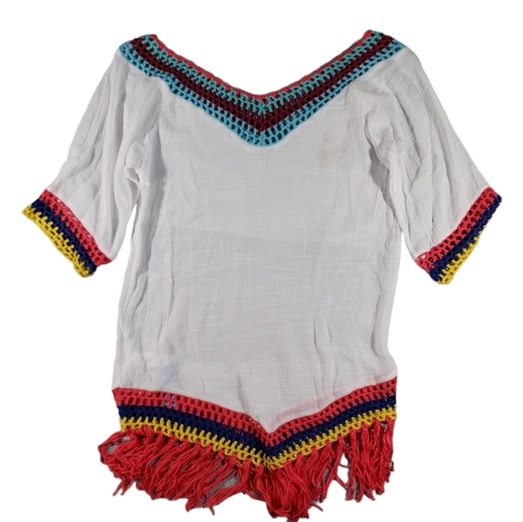 NWT Cupshe Rainbow Crochet Tassels Cover Up - Picture 7 of 7